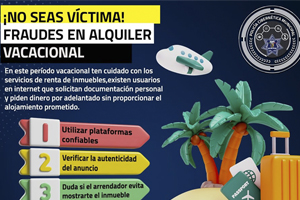Evita ser víctima de #fraude en esta temporada vacacional