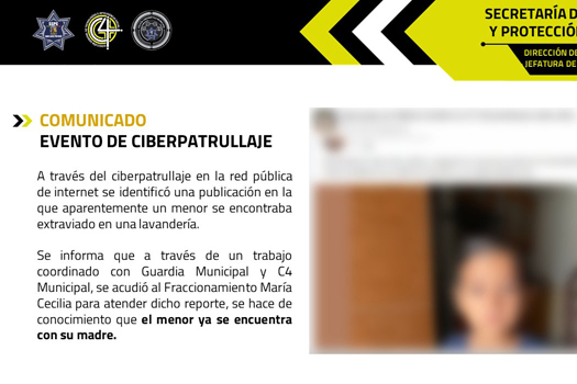 Logramos rescatar a un menor de edad.